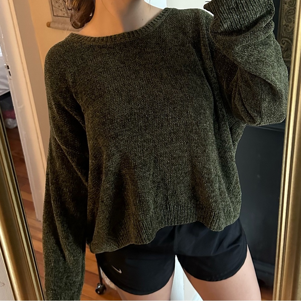 Dark Green Chenille Sweater
